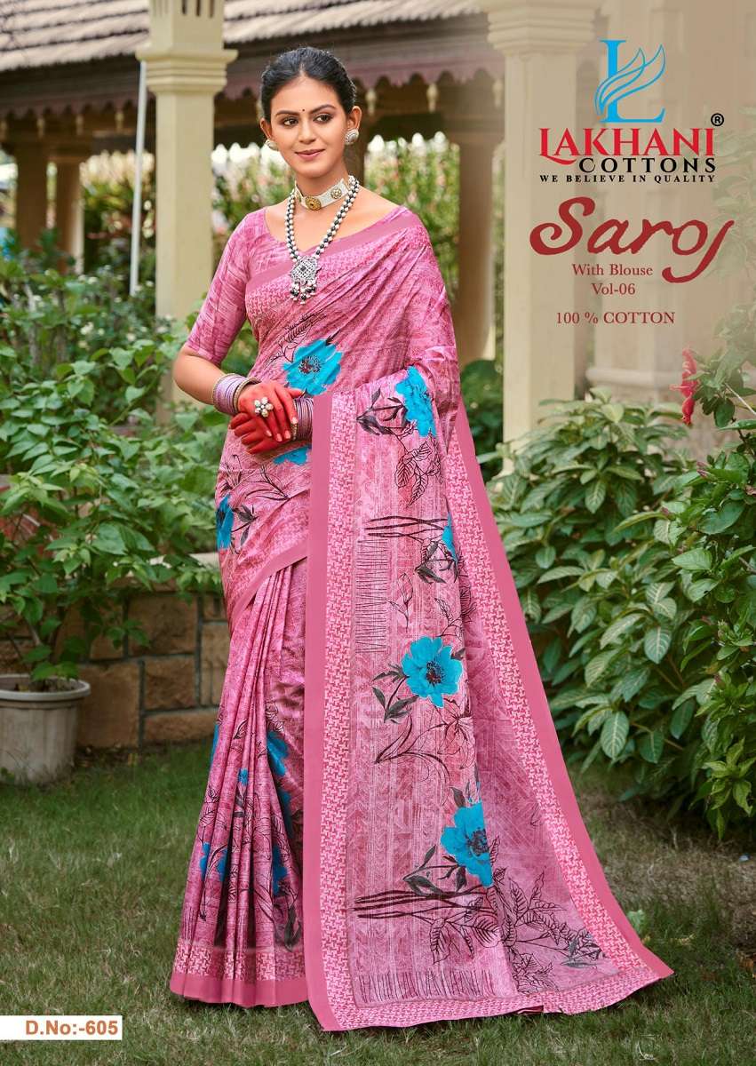 Lakhani Saroj Vol 6 -Cotton Sarees -Wholesale Catalog