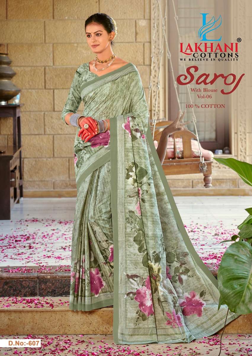 Lakhani Saroj Vol 6 -Cotton Sarees -Wholesale Catalog