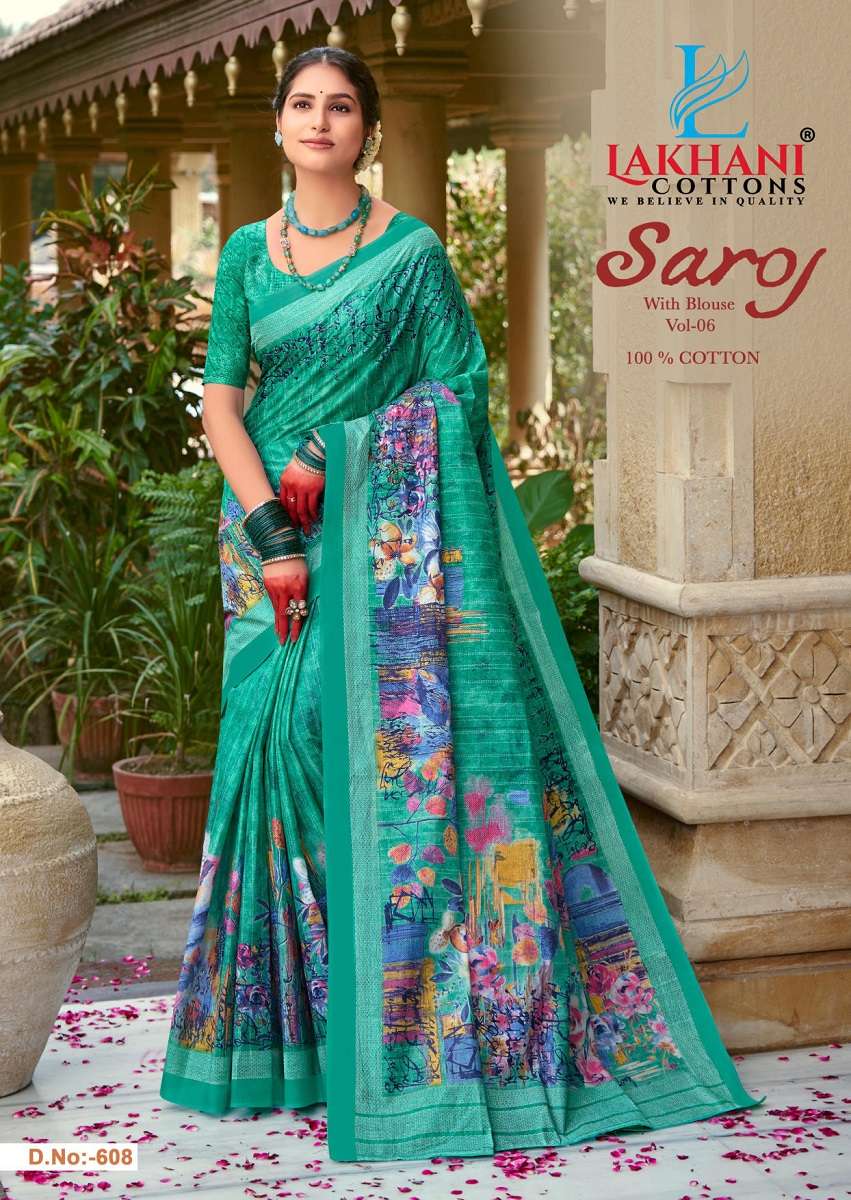 Lakhani Saroj Vol 6 -Cotton Sarees -Wholesale Catalog