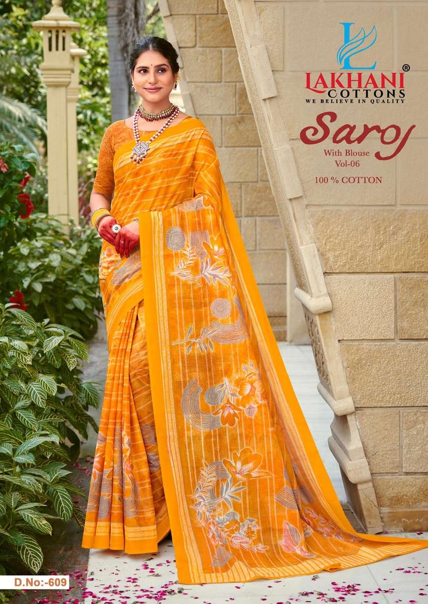 Lakhani Saroj Vol 6 -Cotton Sarees -Wholesale Catalog