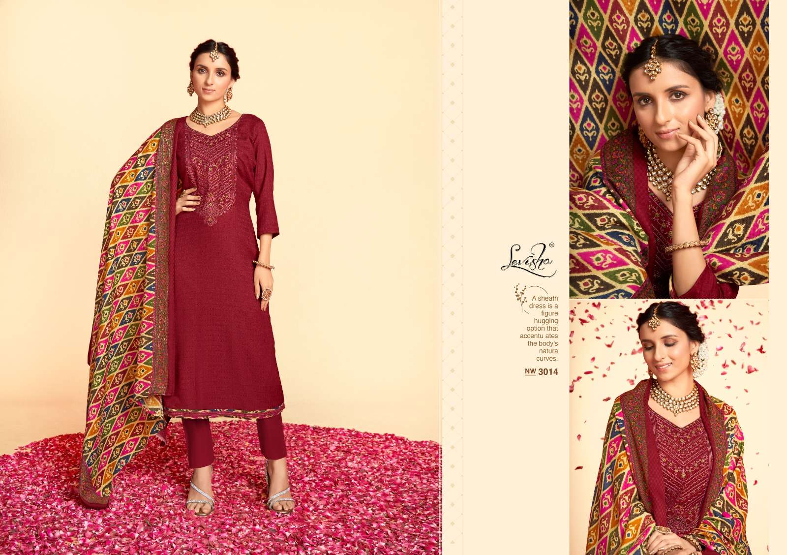 Levisha Nigar Pure Pashmina Pakistani Suits Wholesale catalog