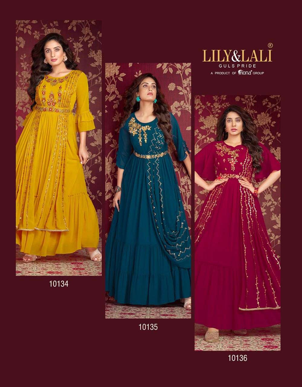 Lily And Lali Rosette Exclusive Designer Wear Kurti Wholesale catalog