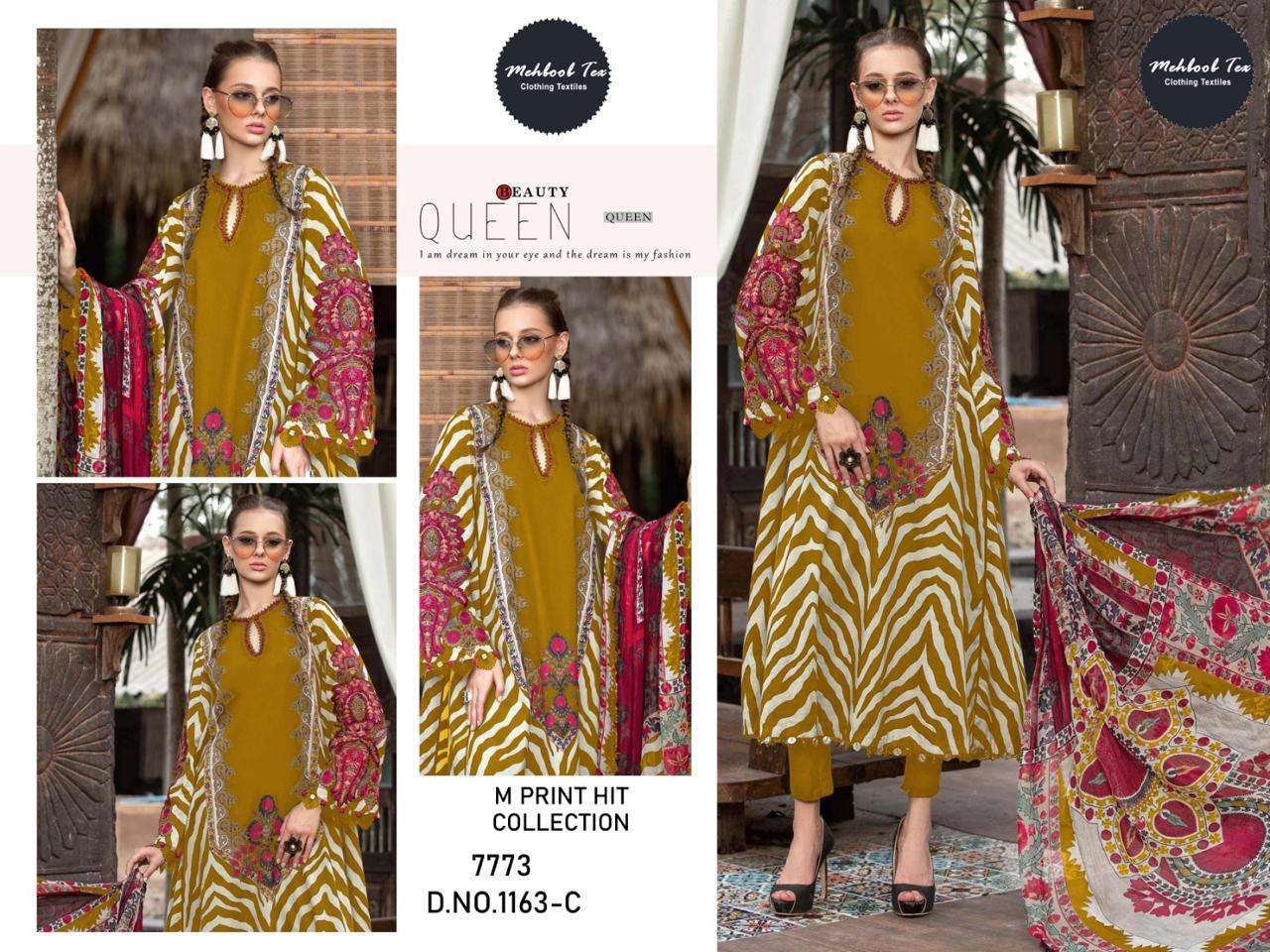 Mehbbob Tex 1163 Cotton Dupatta Pakistani salwar Suits Wholesale catalog