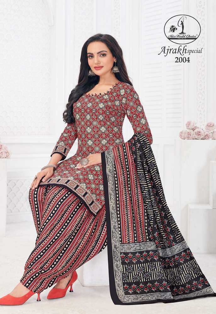 Harshit Presents Ajrakh Bandhani Designer Dress Material Collection
