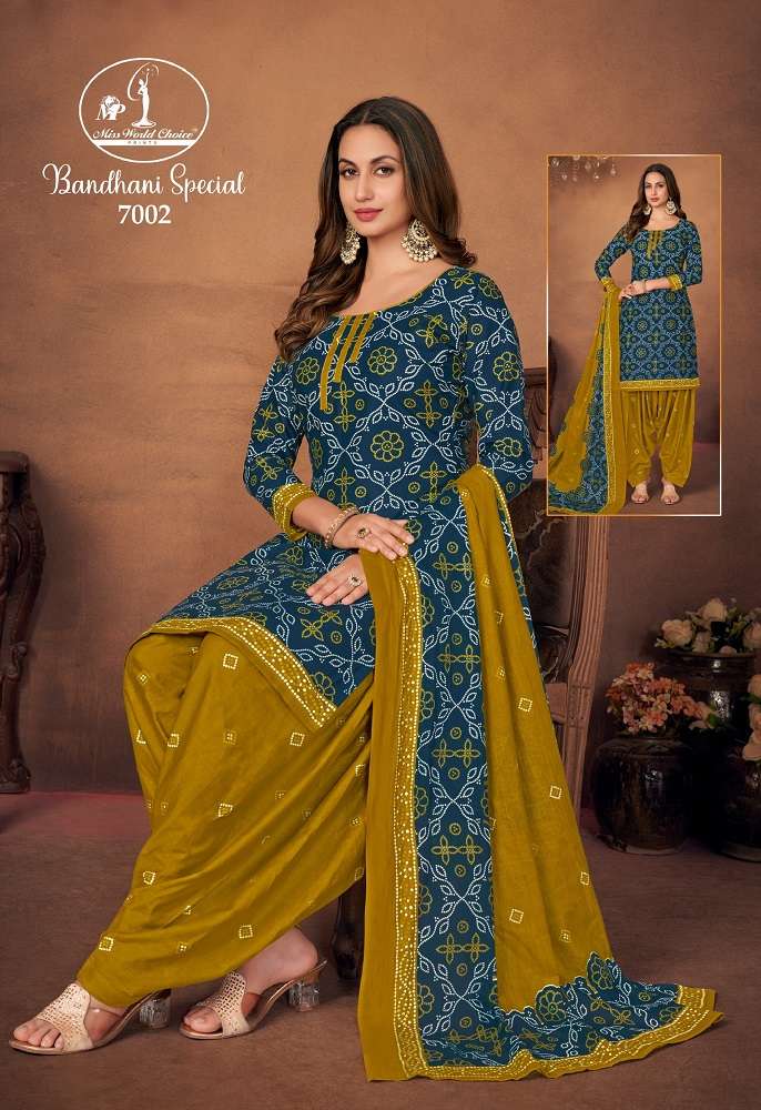 Miss World Bandhni Special Vol-7 -Dress Material -Wholesale Catalog