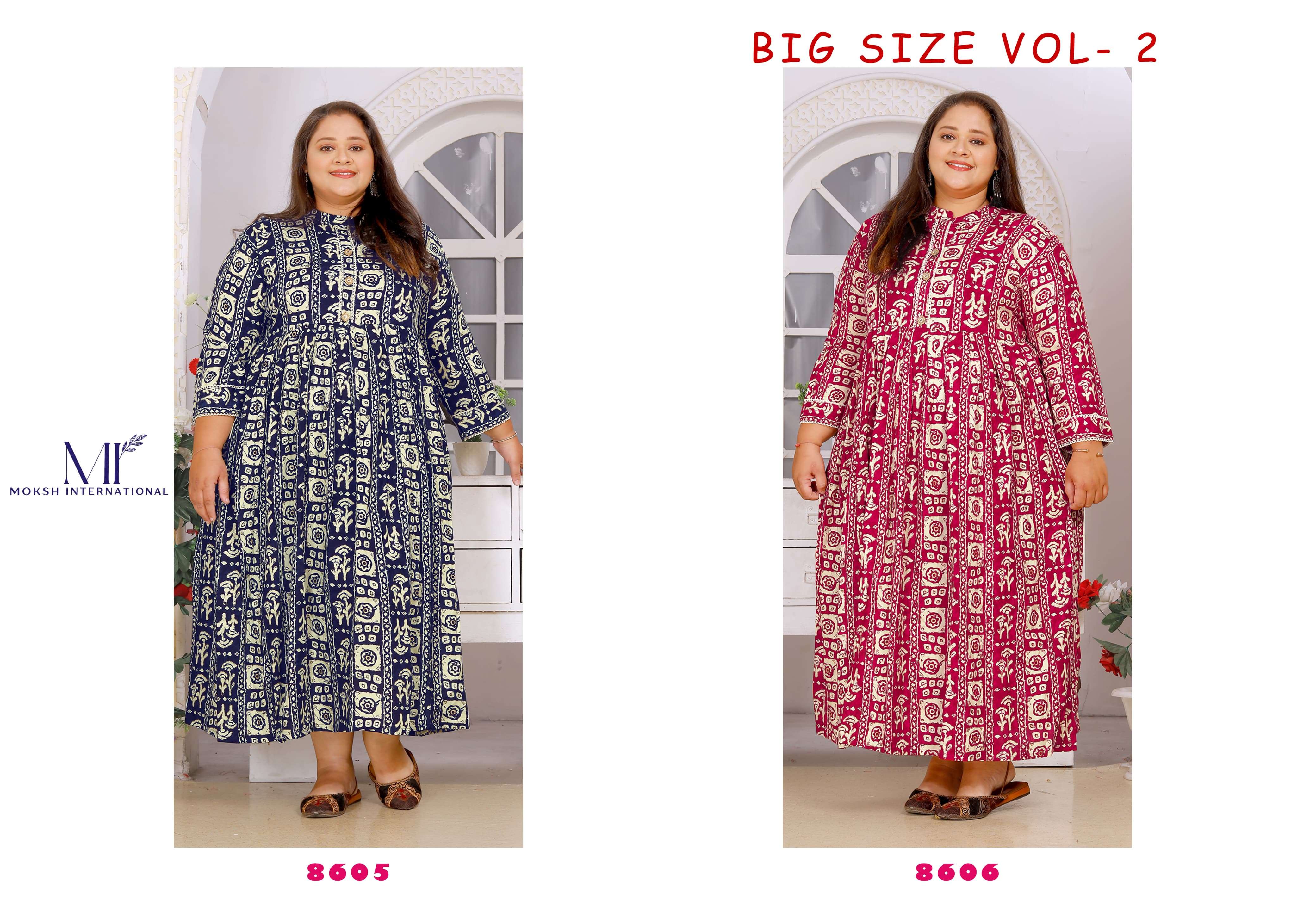 Moksh International Big Size Vol-2 Kurti Wholesale catalog