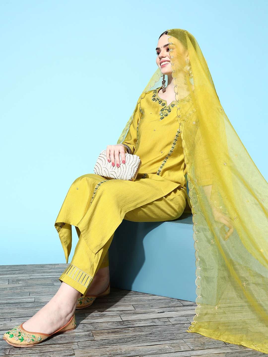 Morina Lemon Viscose Rayon Kurti Wholesale catalog