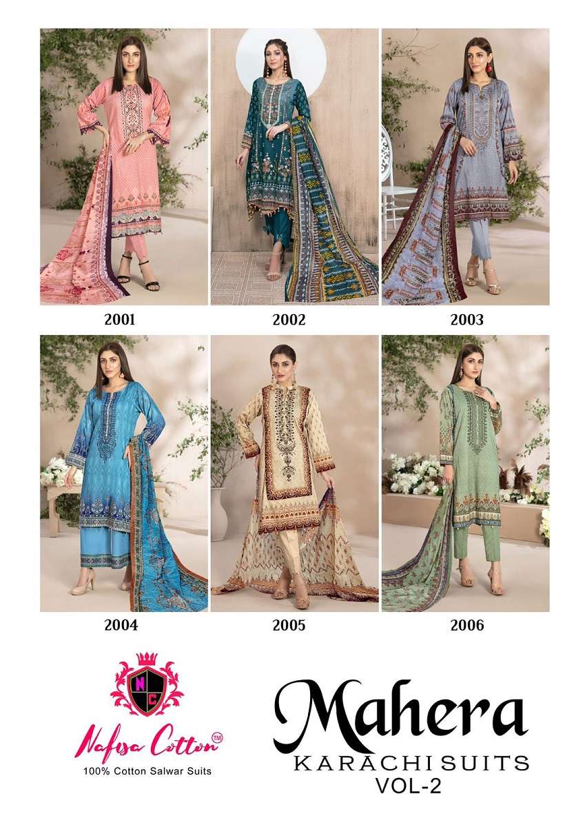 Nafisa Mahera Karachi Suit Vol-2 -Dress Material -Wholesale Catalog