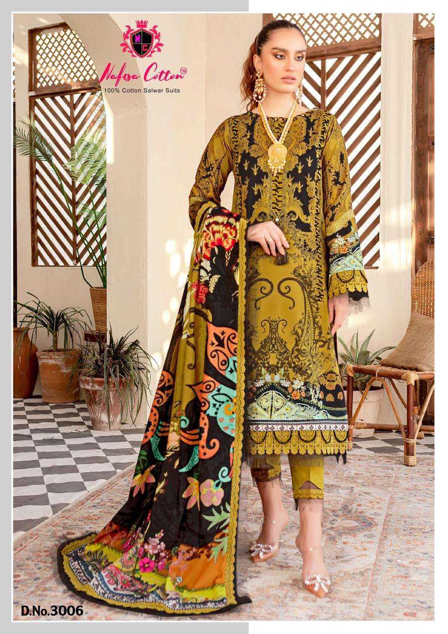 Nafisha Safina Vol 3 Karachi Cotton Printed Dress Material Wholesale catalog