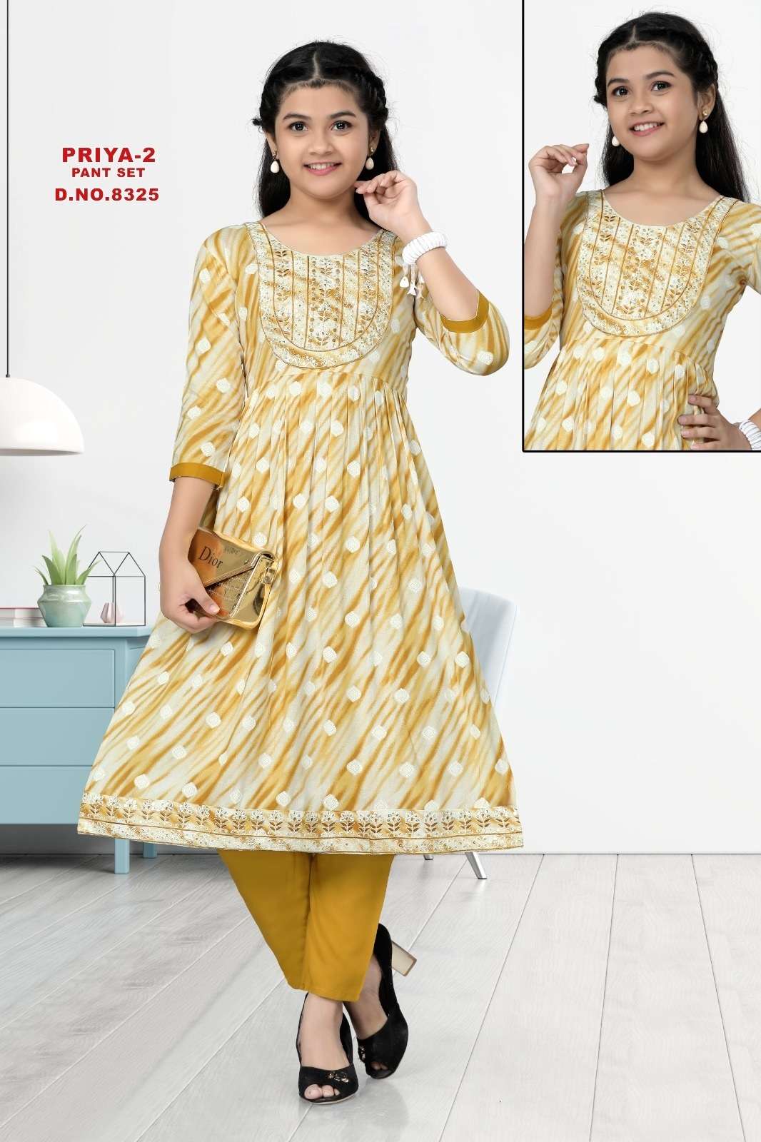 Priya 2 Rayon Printed Kids Wear Kurti Wholesale catalog