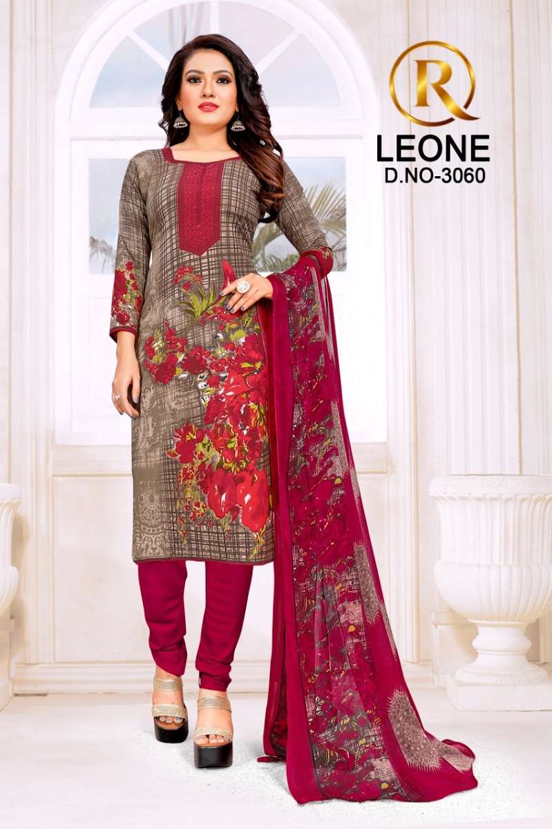 R Leone Selecting Designs -Dress Material -Whoelsale Catalog