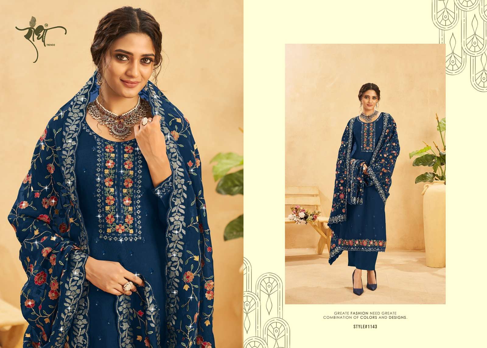 Radha Mehreen Embroidery Salwar Kameez Wholesale catalog