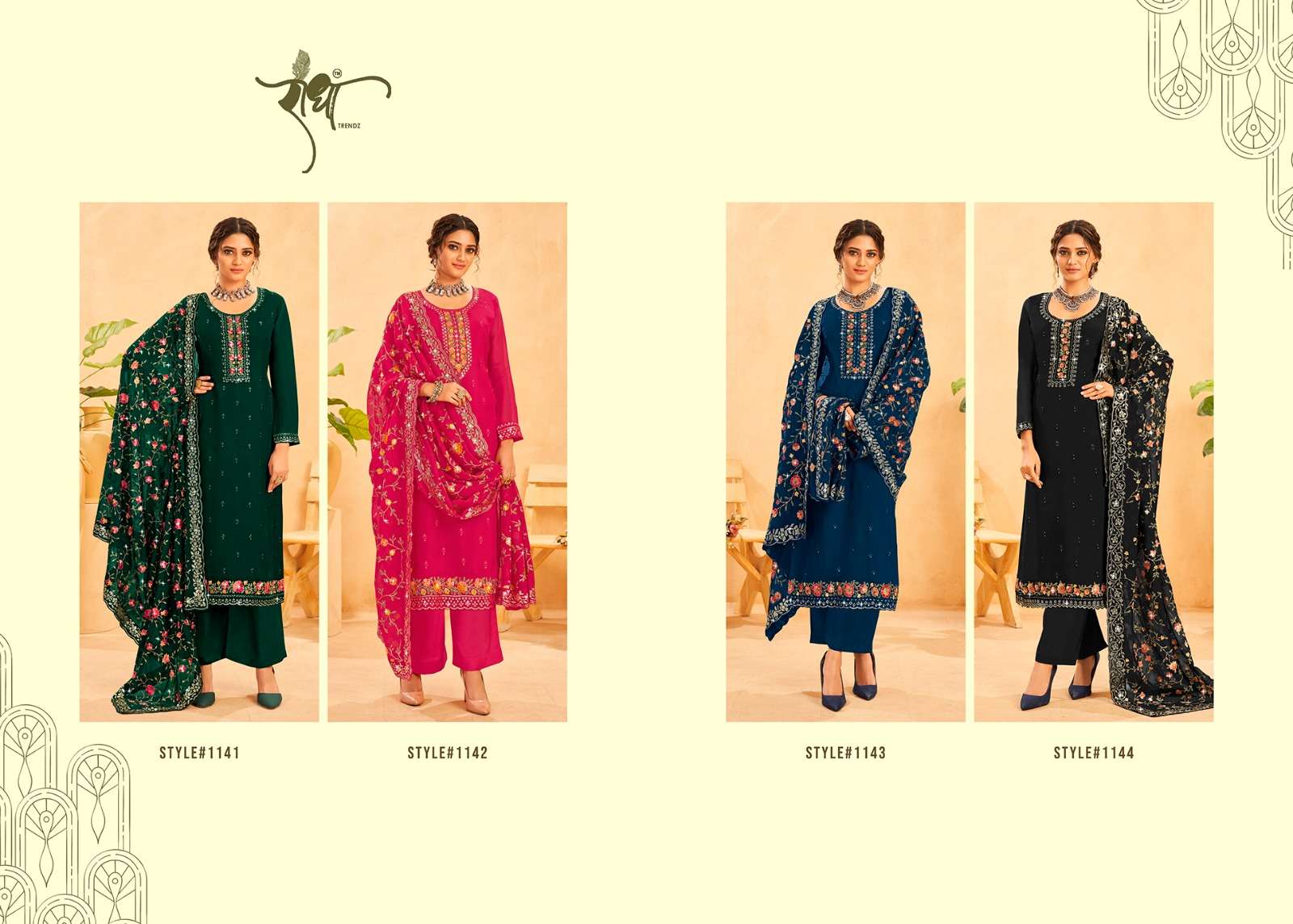 Radha Mehreen Embroidery Salwar Kameez Wholesale catalog