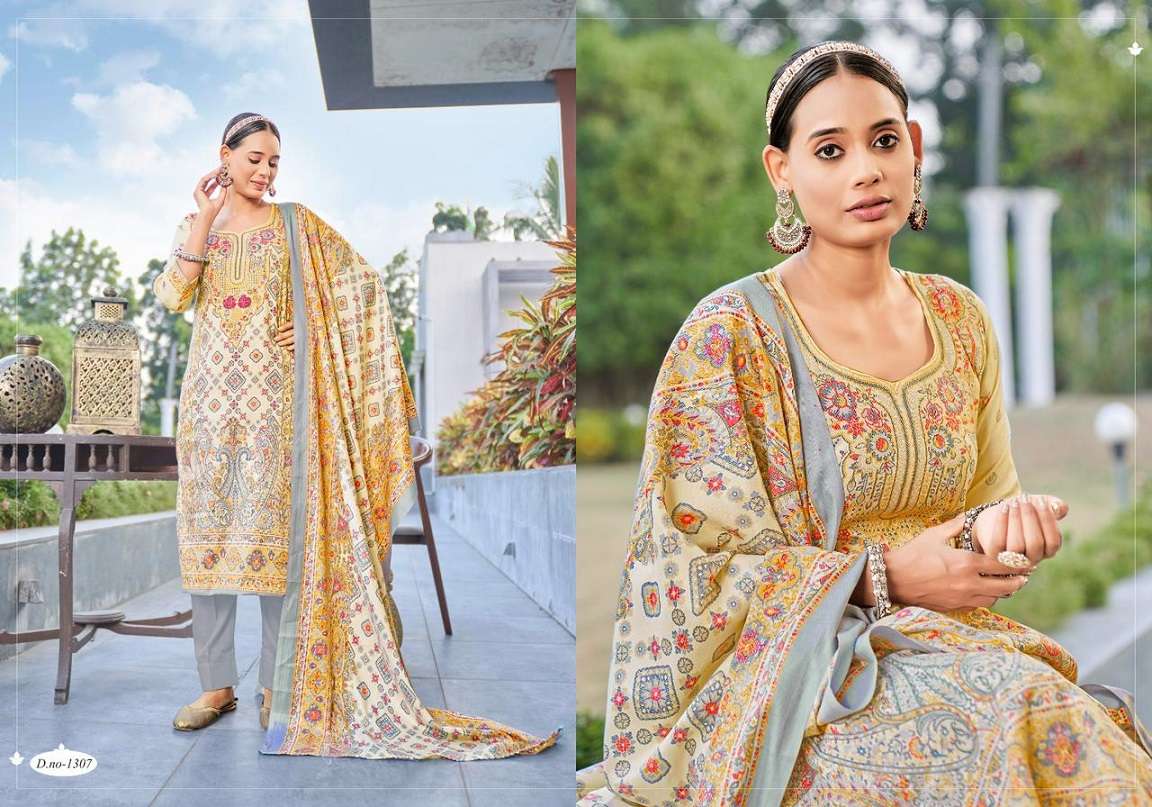 Radhe Kashmir Ki Kali Vol 13 Pashmina Dress Material Wholesale catalog