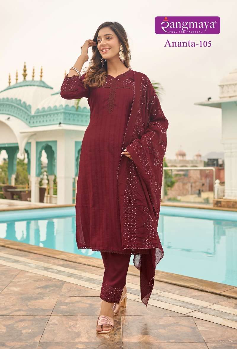 Rangmaya ANANTA Kurti with Pant with duppata Wholesale catalog