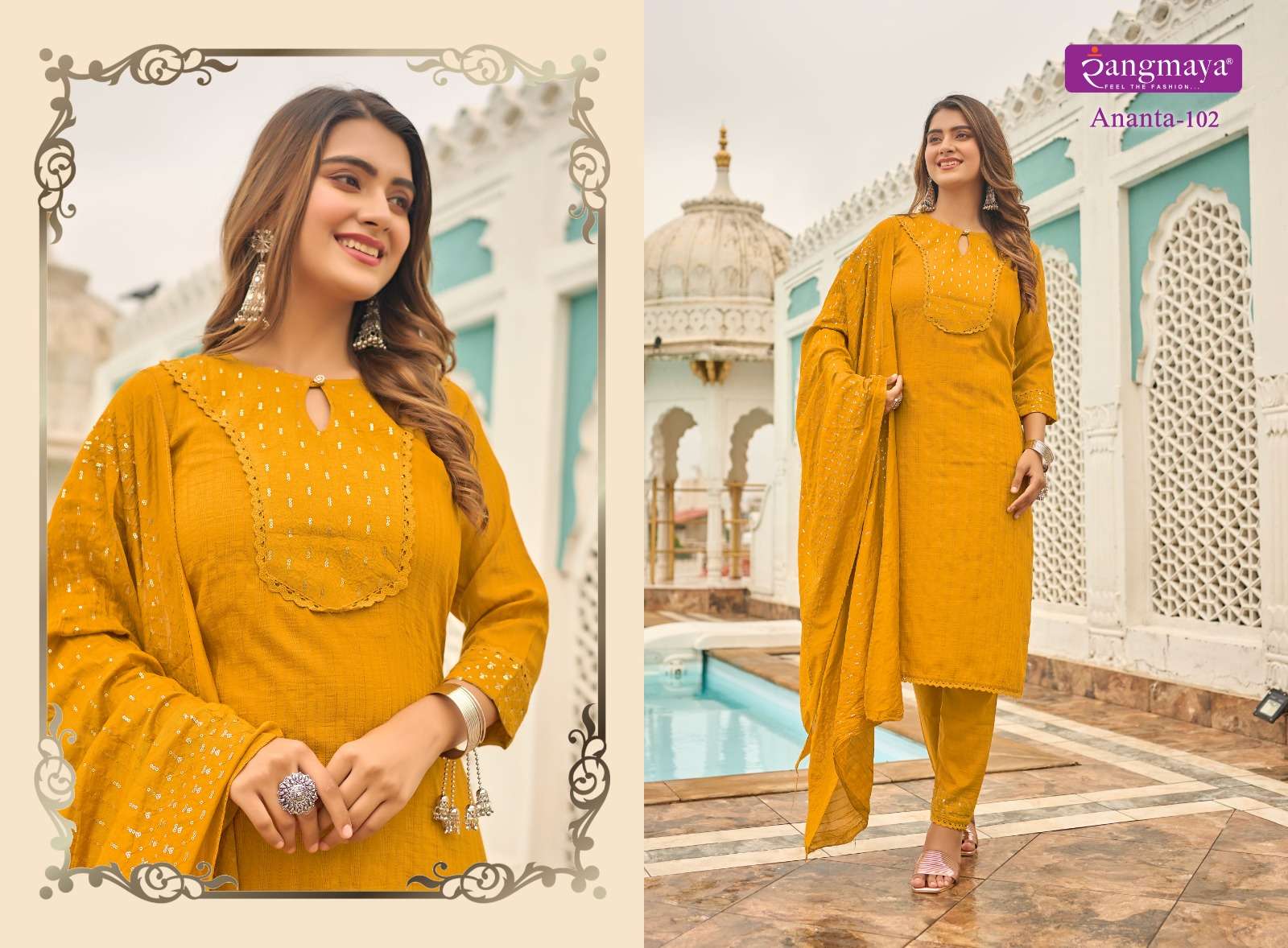 Rangmaya ANANTA Kurti with Pant with duppata Wholesale catalog