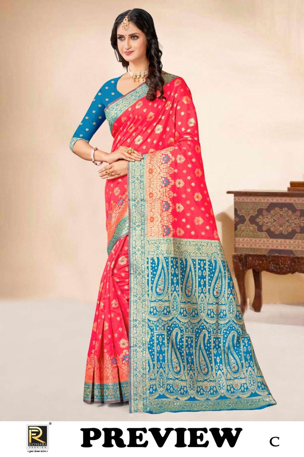 Ronisha Preview Banarasi Silk Premium Saree Wholesale catalog