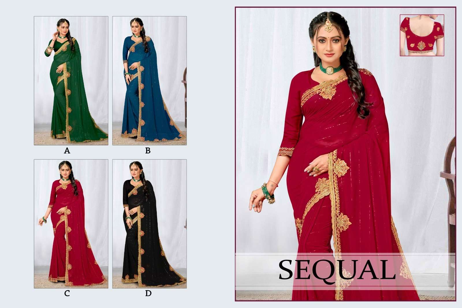Ronisha SEQUAL Saree Wholesale catalog
