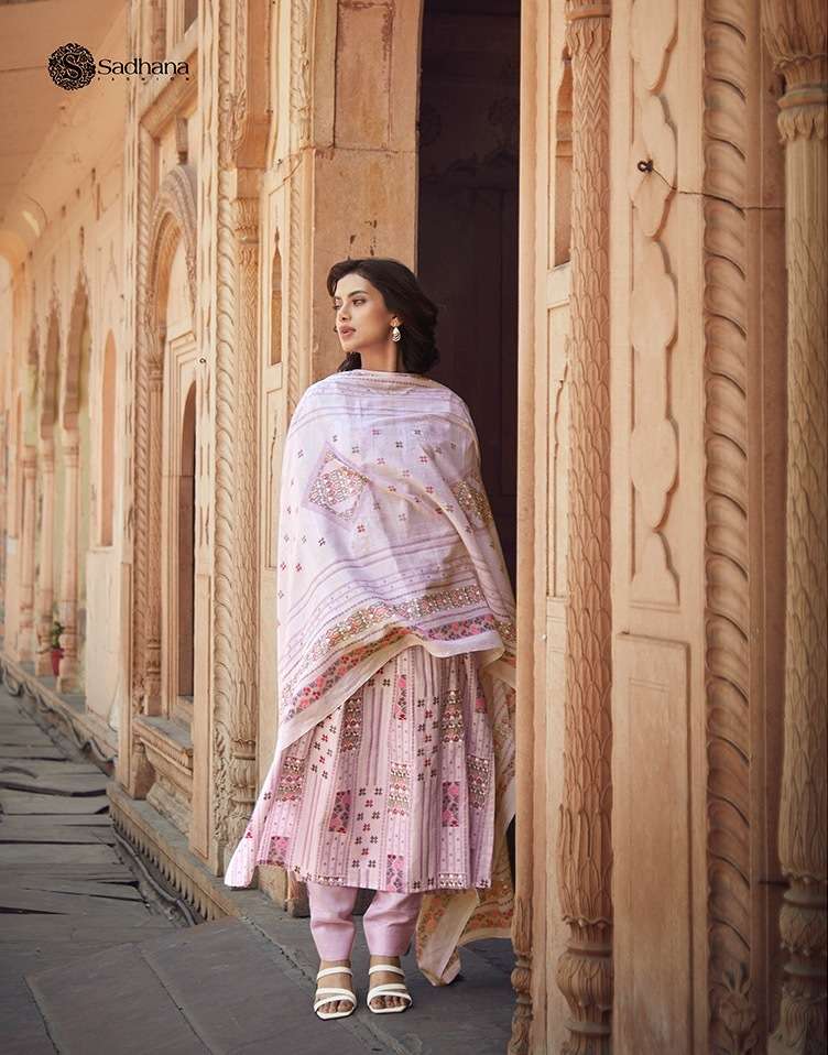 Sadhana Warli Art Lawn Cotton Dress Material Wholesale catalog