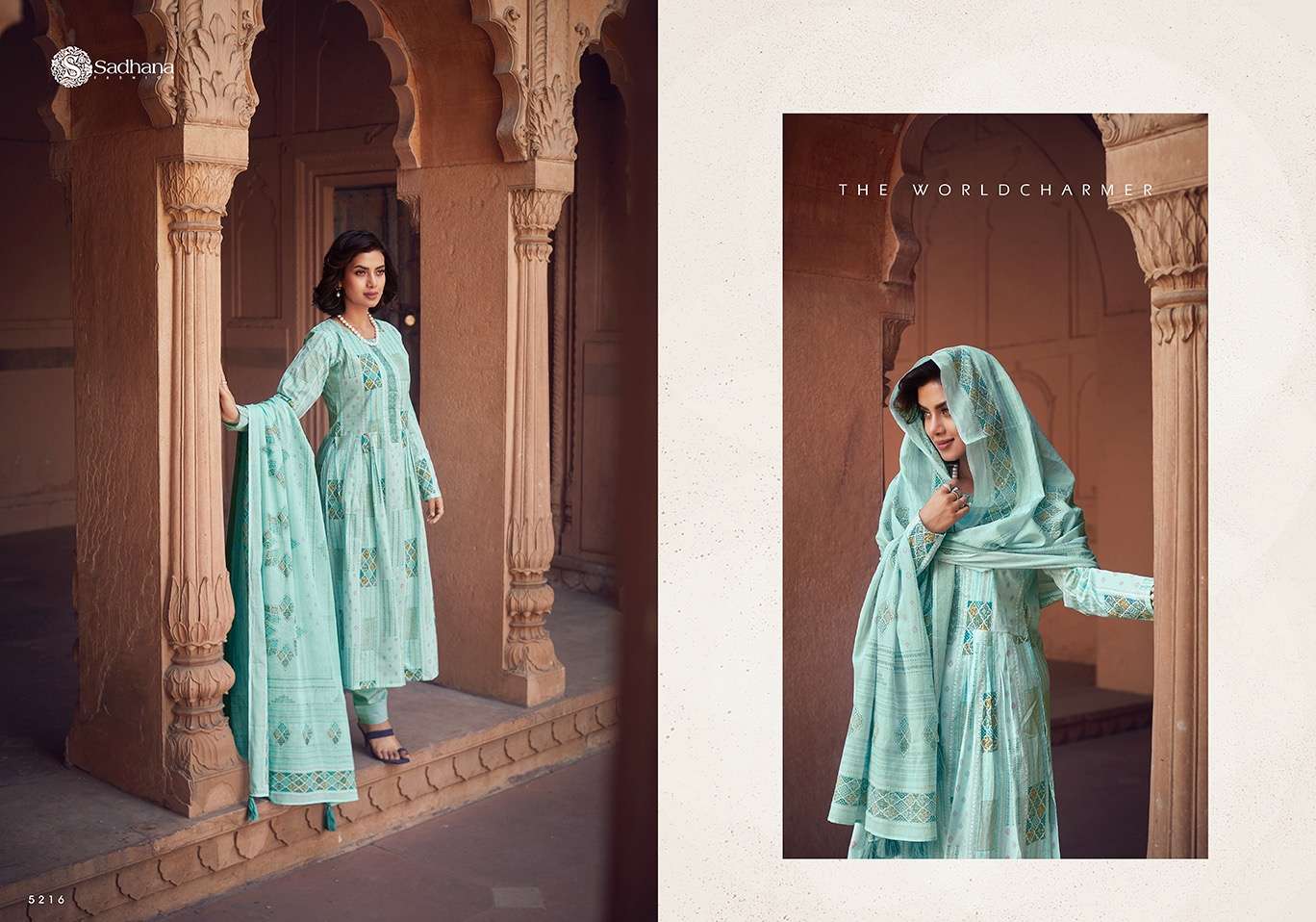 Sadhana Warli Art Lawn Cotton Dress Material Wholesale catalog