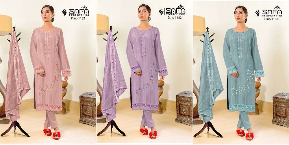 Safa Fashion Fab 1182 Pakistani Suits Wholesale catalog