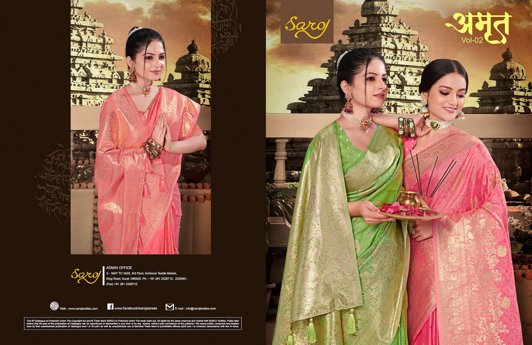 AMRUT PATOLA BY REWAA 885 TO 893 SERIES INDIAN TRADITIONAL WEAR COLLECTION  BEAUTIFUL STYLISH FANCY COLORFUL