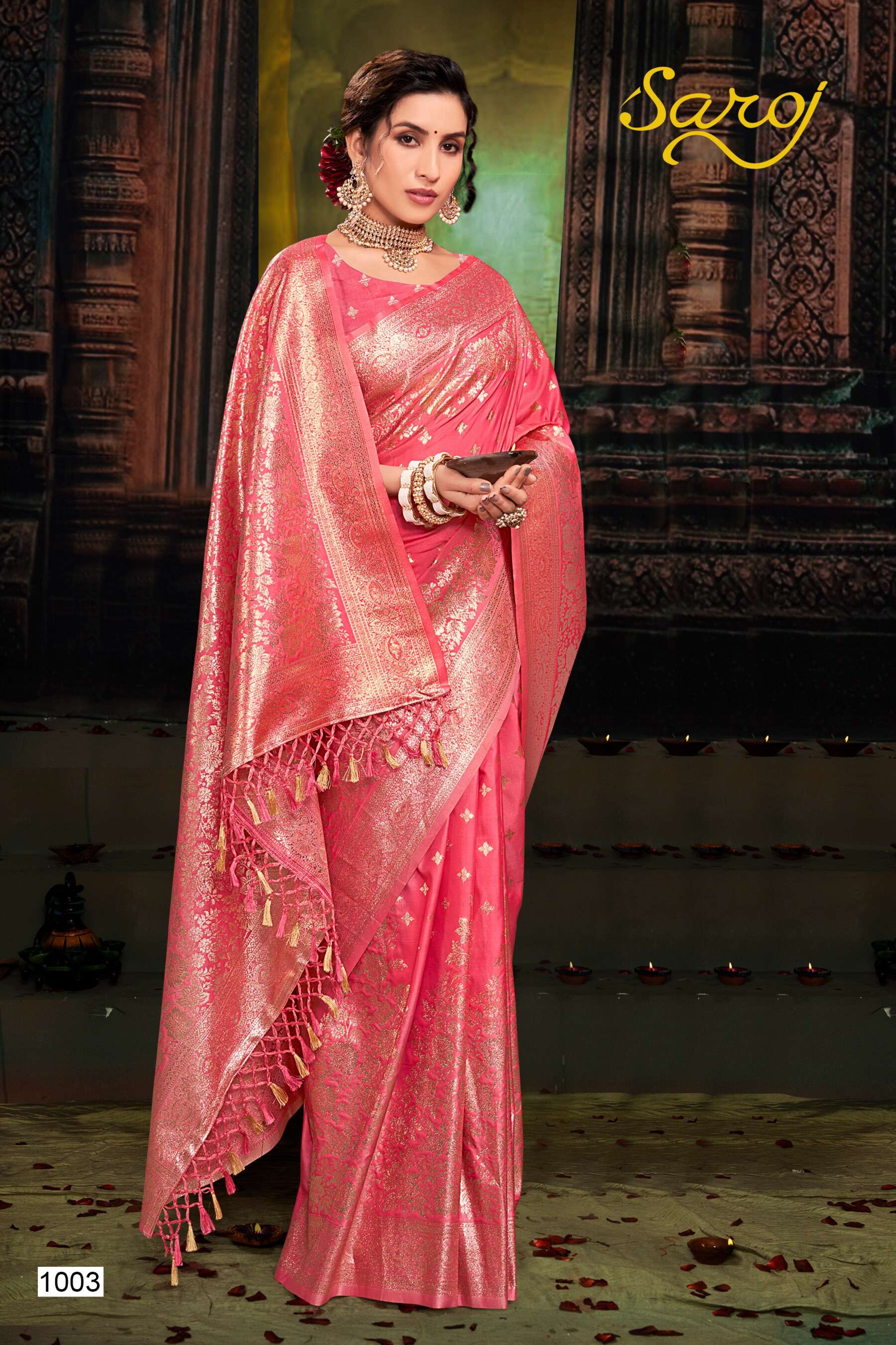 Saroj  Amrut Vol - 4 50*600 soft silk saree Saree Wholesale catalog    
