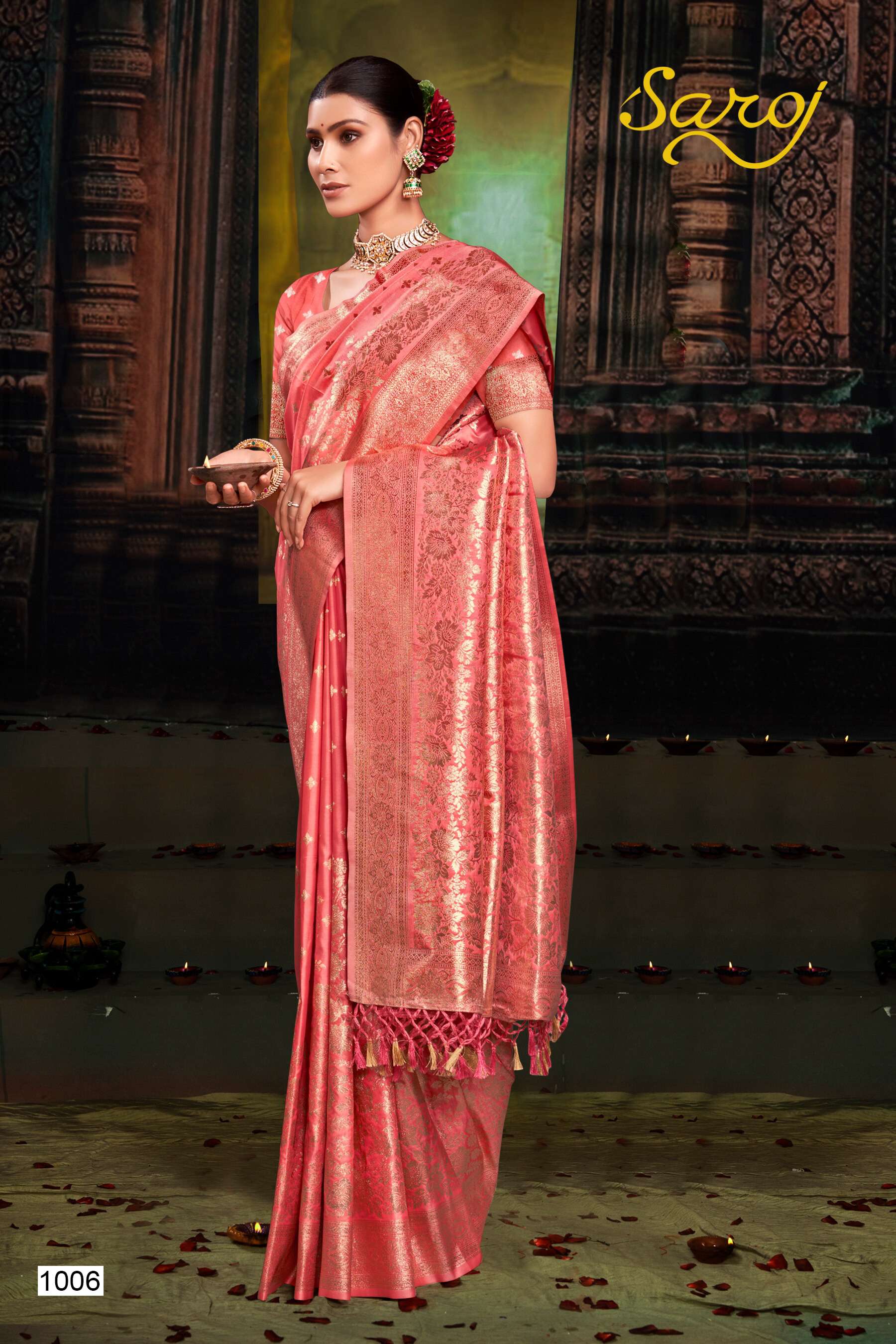 Saroj  Amrut Vol - 4 50*600 soft silk saree Saree Wholesale catalog    
