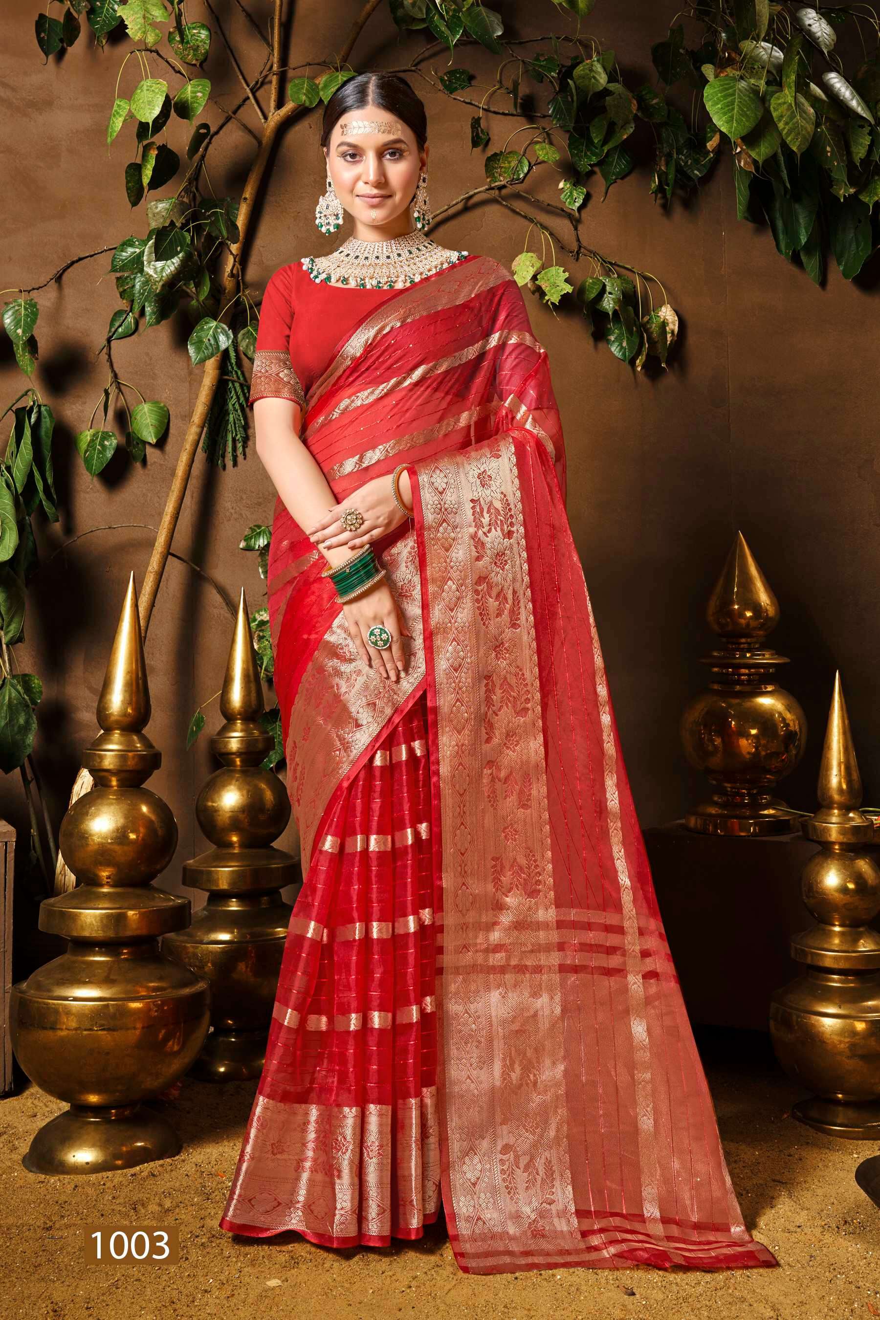 Saroj Nimarrana Vol - 3 Organza silk saree  Saree Wholesale catalog  