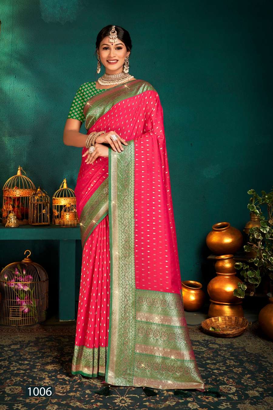 Saroj  RangatVol - 2 Heavy 50*600 with Heavy swaroski work and tassels Saree Wholesale catalog  