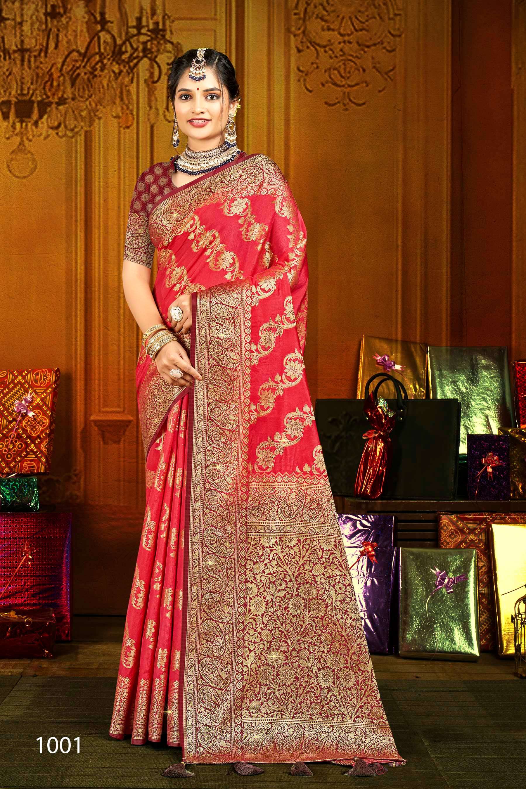 Saroj  Uphar Vol - 1 Nylon silk saree Saree Wholesale catalog    