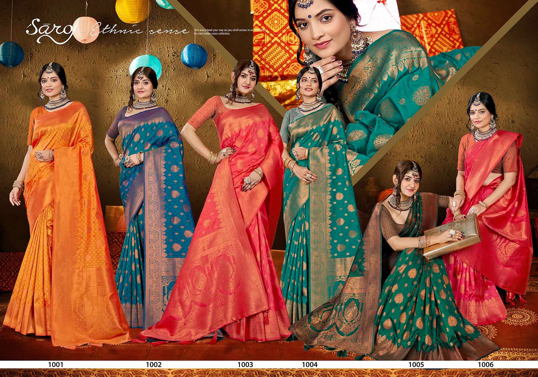 Saroj  Vinamra Vol - 3 50*600 Soft Silk Saree  Saree Wholesale catalog      