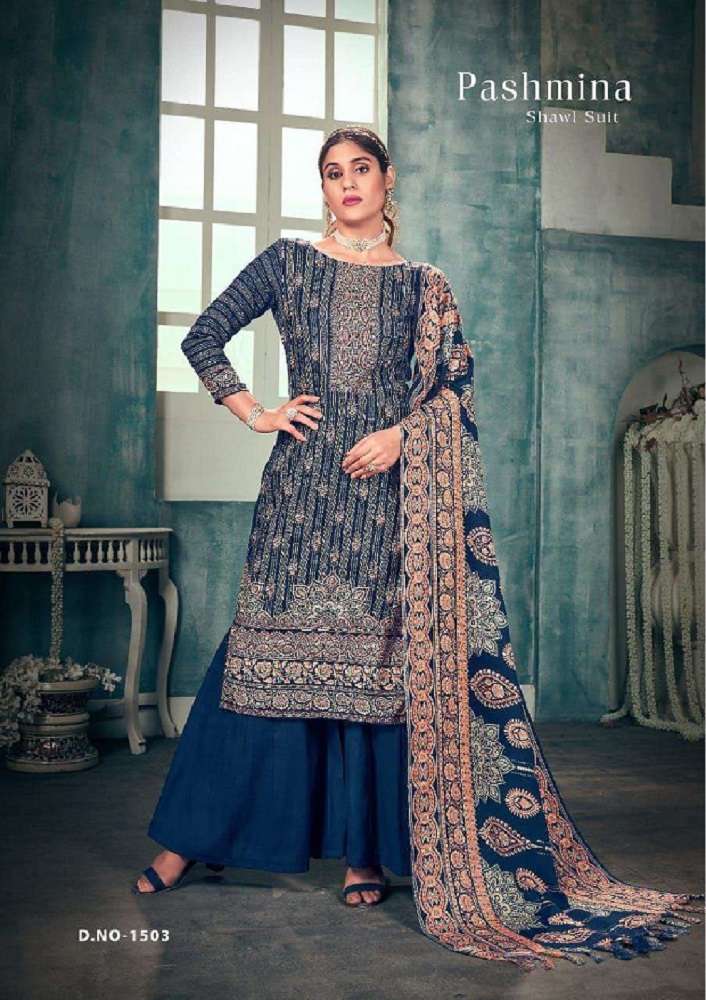 Sat Pashmina Vol-15 – Dress Material -Wholesale Catalog