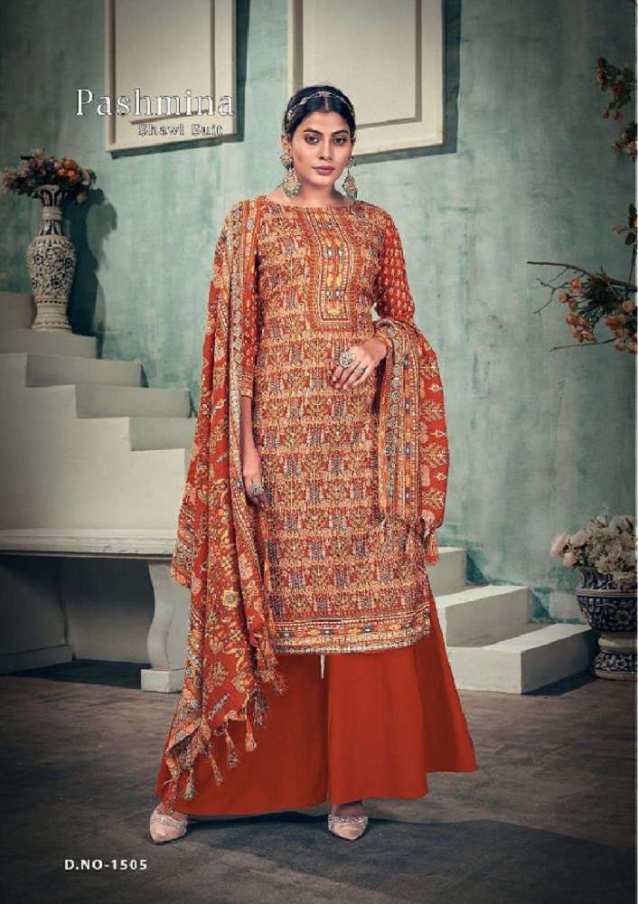 Sat Pashmina Vol-15 – Dress Material -Wholesale Catalog