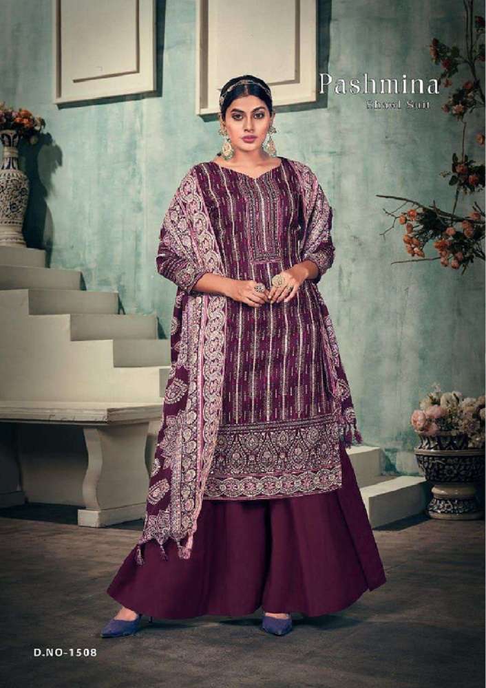 Sat Pashmina Vol-15 – Dress Material -Wholesale Catalog