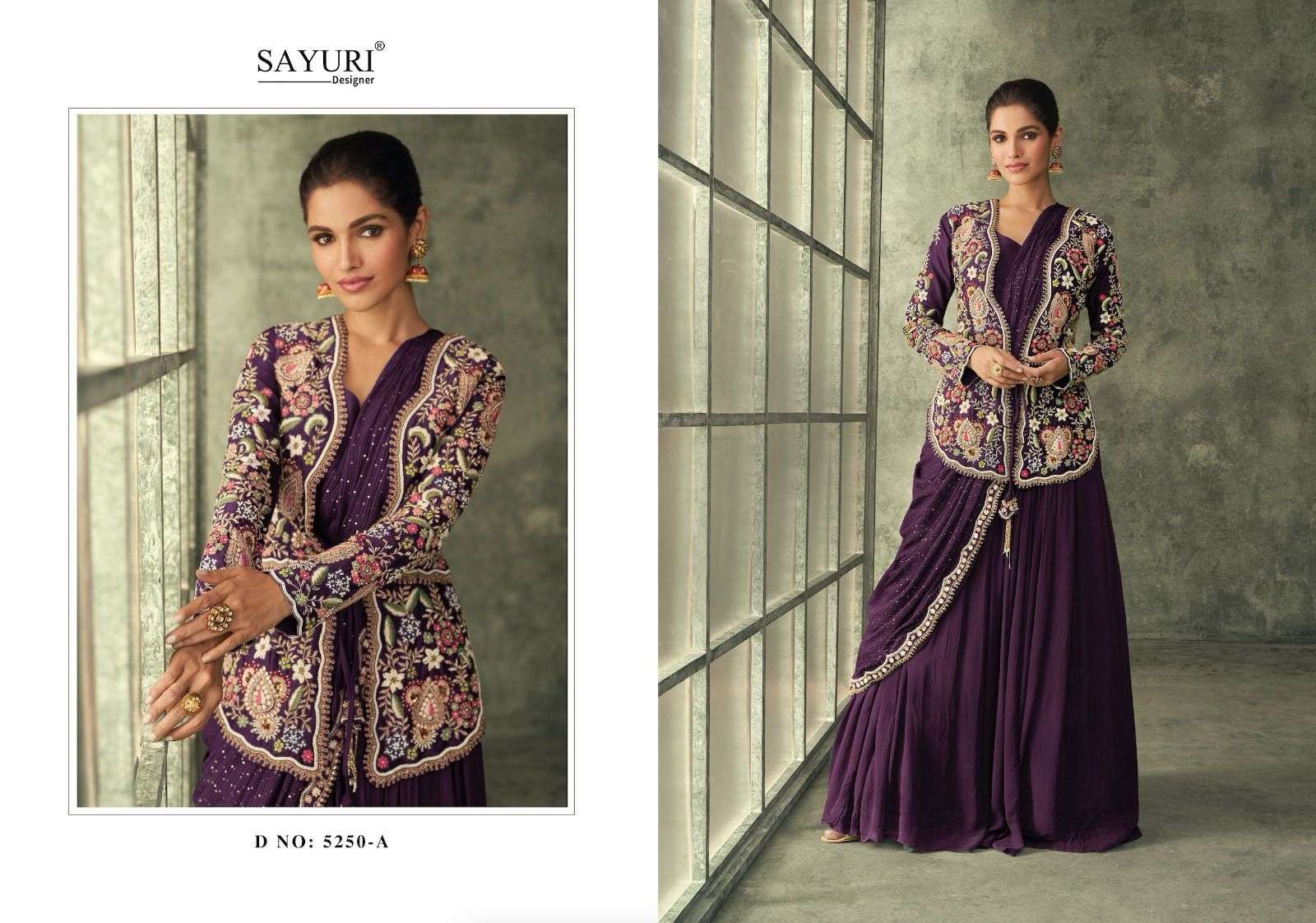 Sayuri Evergreen Special 5250 Colours Designer Gown Wholesale catalog
