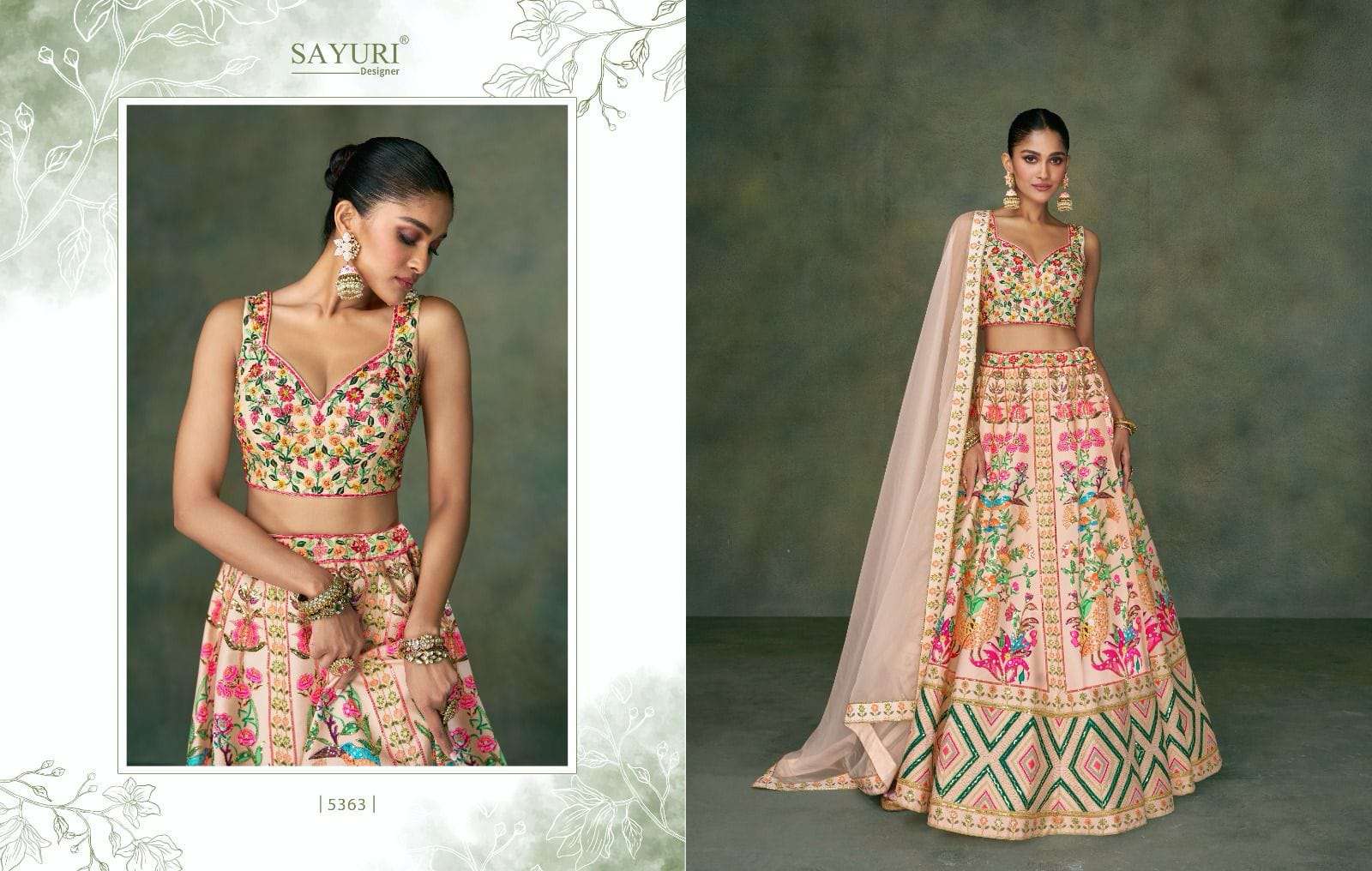 Sayuri Odhani 5363 Tafeta Silk Designer Lehenga Choli Wholesale catalog