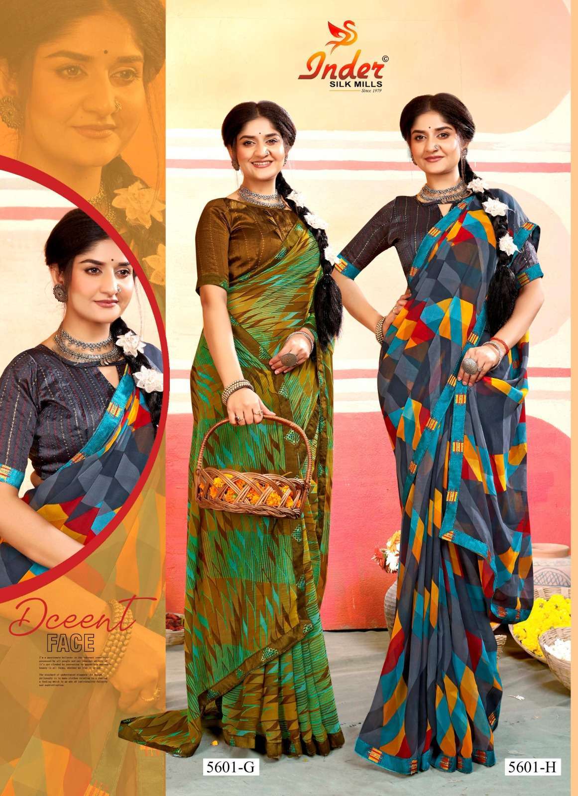 Shanya Inder Silk Printed Saree Wholesale catalog