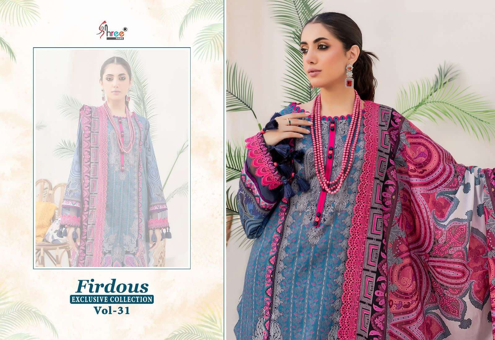 Shree Firdous Vol 31 Cotton Dupatta Pakistani Suits Wholesale catalog