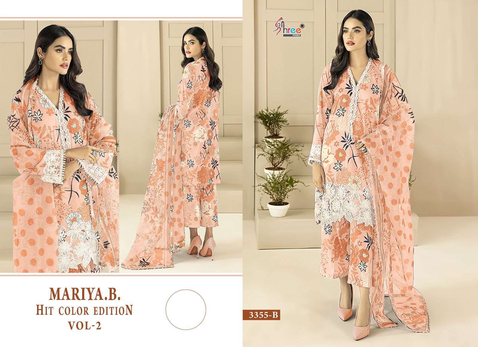 Shree Maria B Vol 2 Cotton Dupatta Pakistani Suits Wholesale catalog