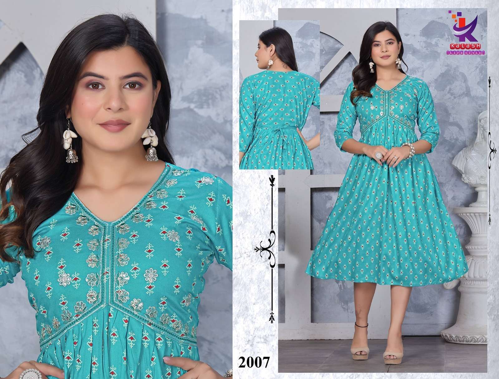 Silver Shines Aaliya cut Kurti Wholesale catalog