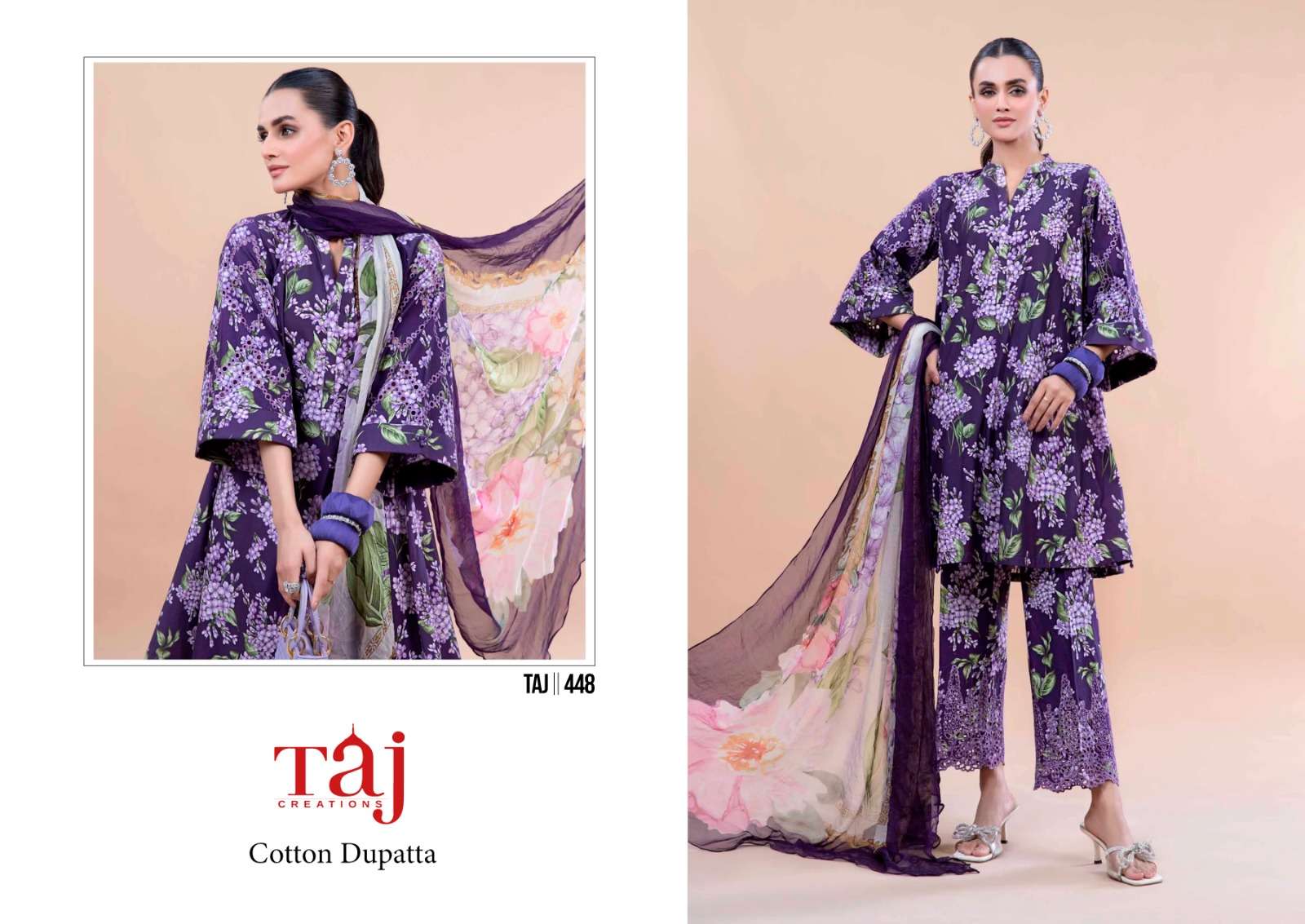 Taj Mprint hit design Cotton Salwar Kameez Wholesale catalog