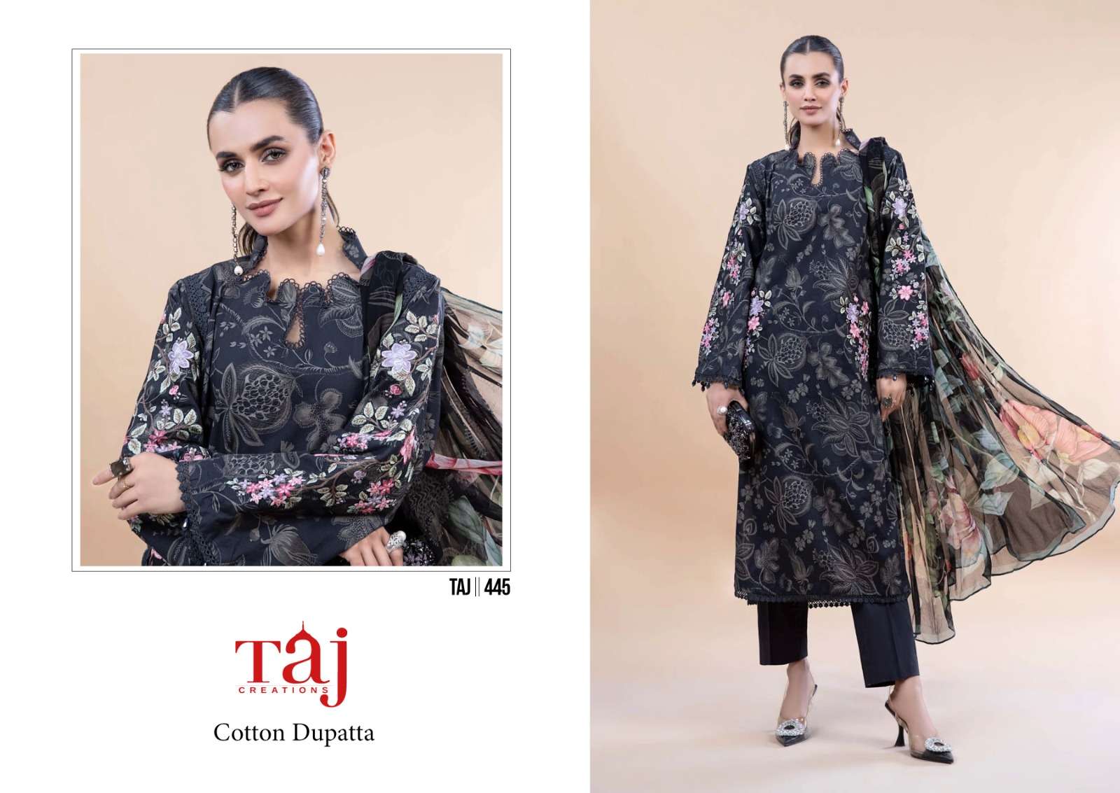 Taj Mprint hit design Cotton Salwar Kameez Wholesale catalog