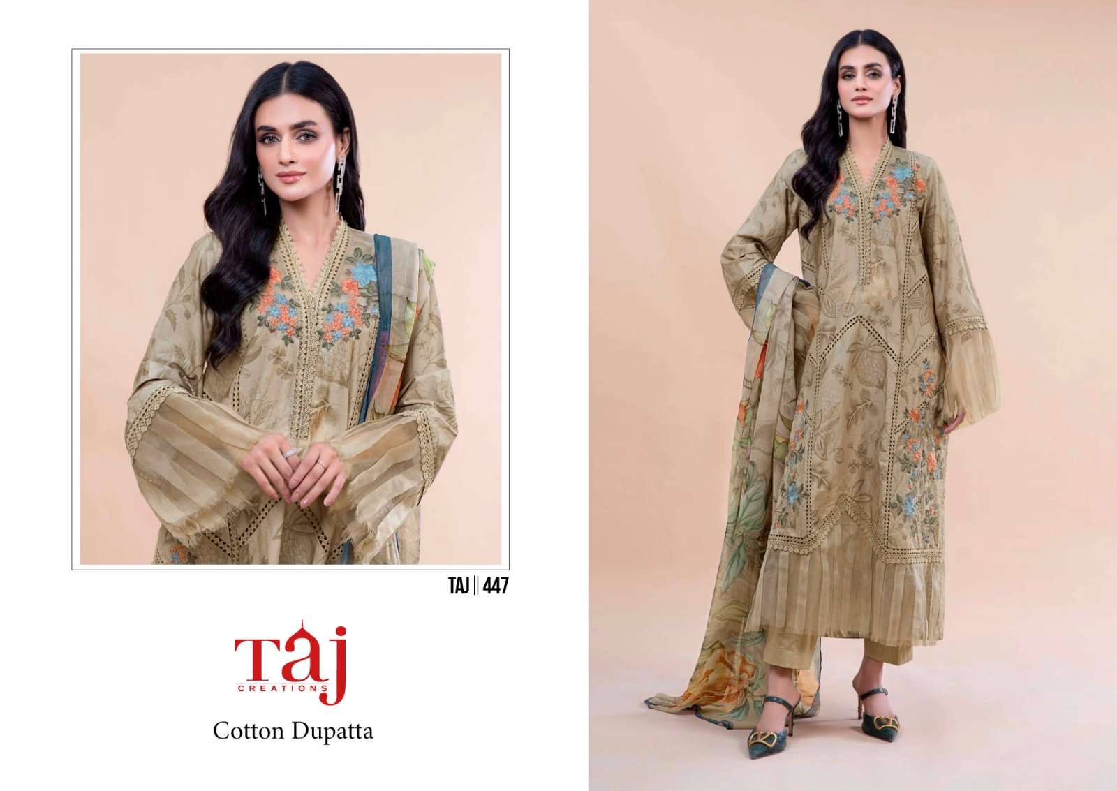 Taj Mprint hit design Cotton Salwar Kameez Wholesale catalog