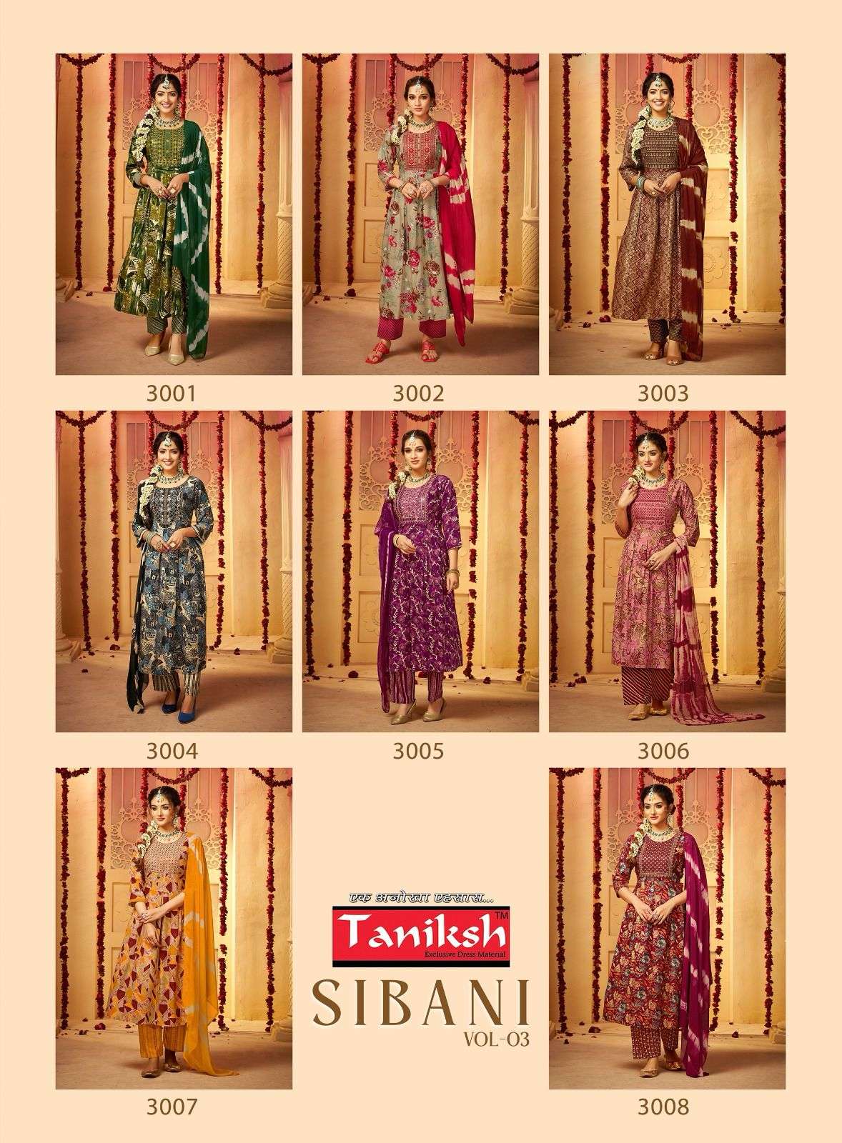 Taniksh Sibani Vol 3 Rayon Kurti Bottom With Dupatta Wholesale catalog