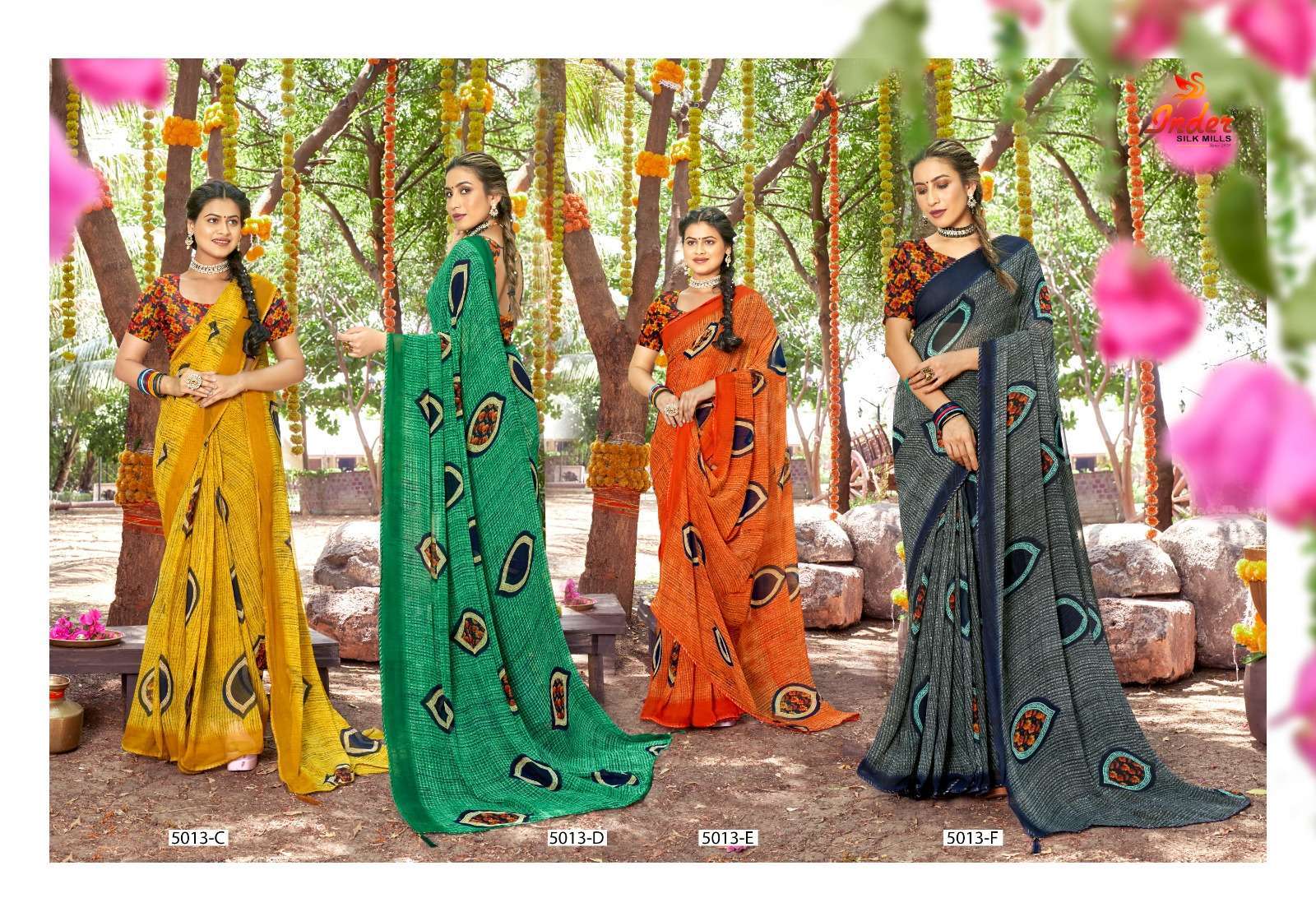 TANTRA BY INDER SILK CASUAL WEAR SAREE Wholesale catalog