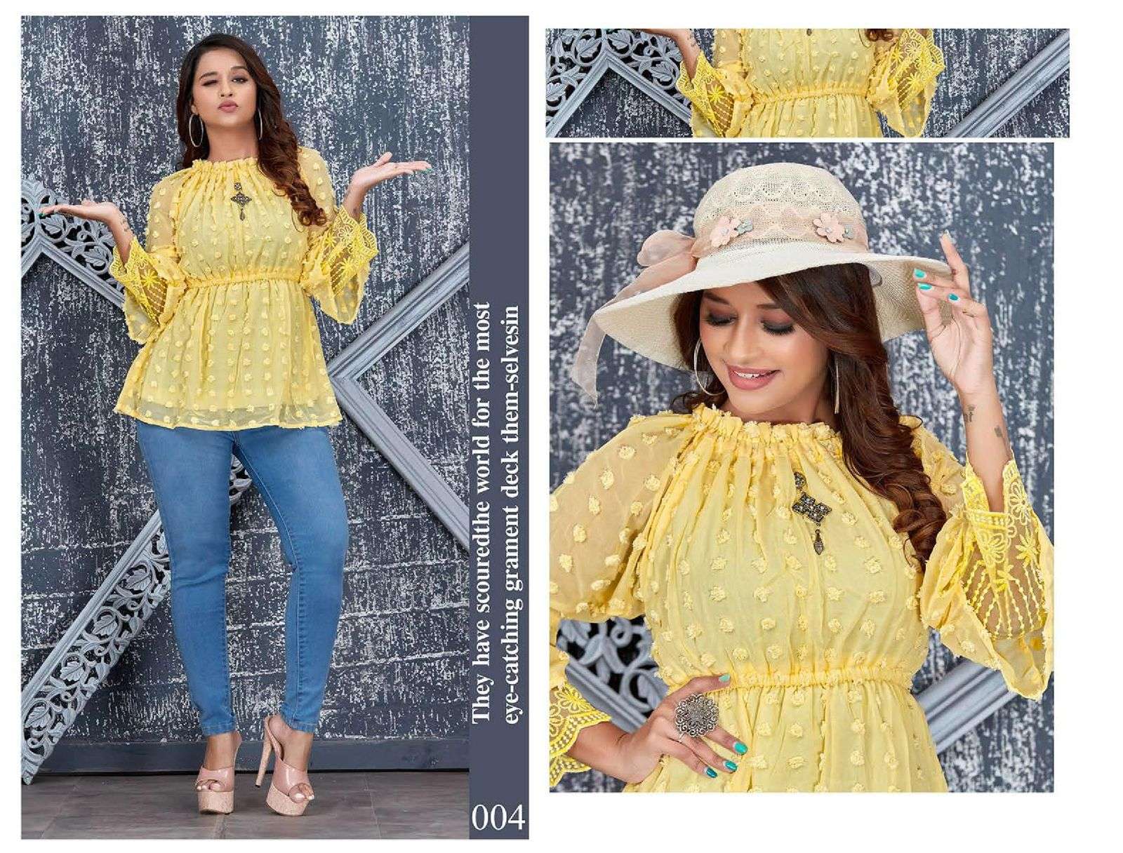 TRENDY SOFT Famcy style short top Wholesale catalog