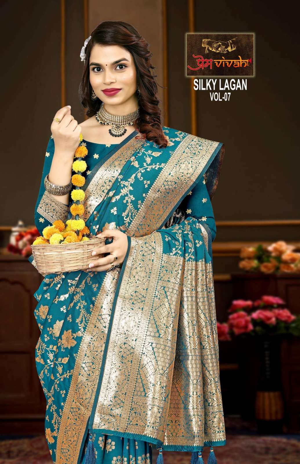 Vastra Bunai Silky Lagan vol -7 Saree Wholesale catalog