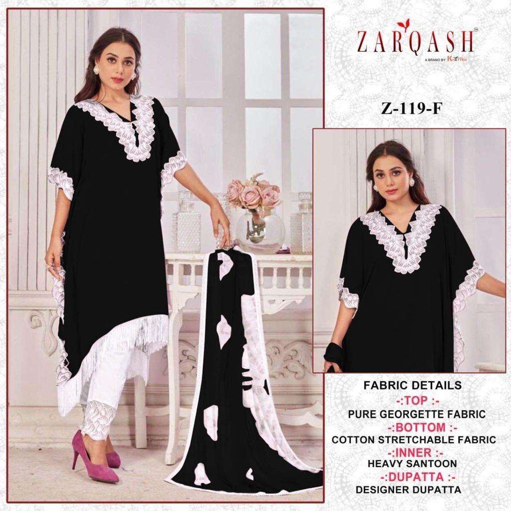 Zarqash Z 119 E To H Pakistani Suits Wholesale catalog