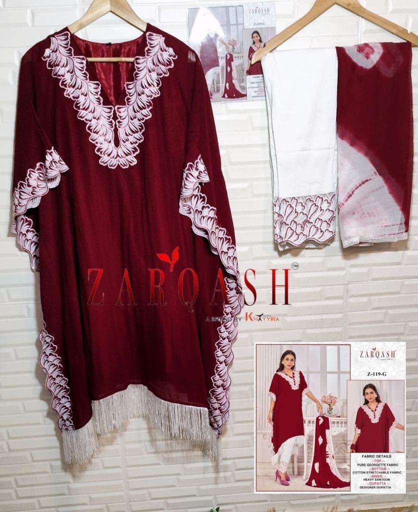 Zarqash Z 119 E To H Pakistani Suits Wholesale catalog